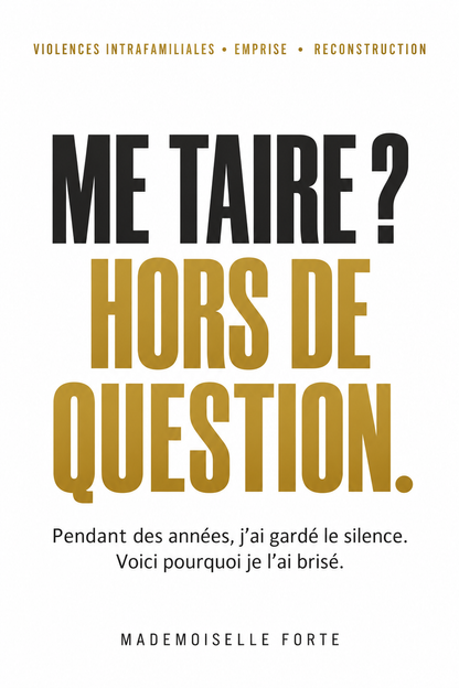 Livre papier Me taire ? Hors de question, témoignage de Mademoiselle Forte