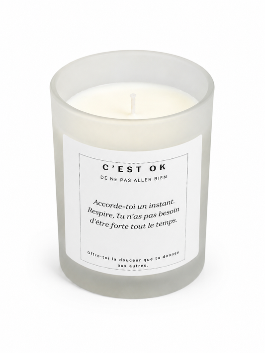 C’est OK de ne pas aller bien: Bougie artisanale en cire de soja