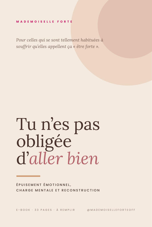 E-book Tu n'es pas obligée d'aller bien, santé mentale et fatigue émotionnelle