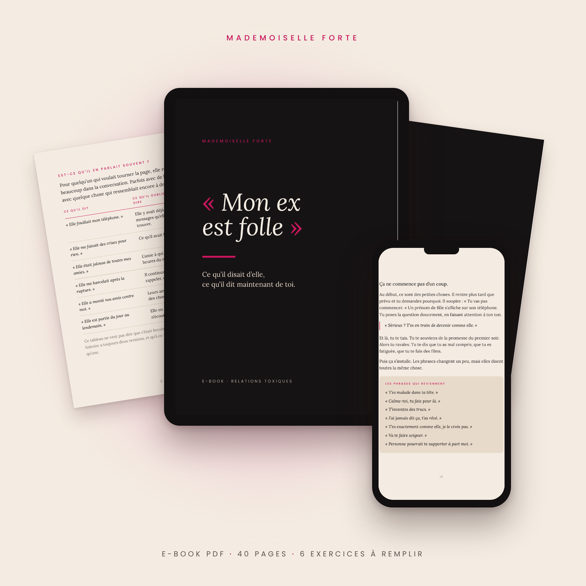 E-book Mon ex est folle de Mademoiselle Forte sur la manipulation et le gaslighting après une relation toxique